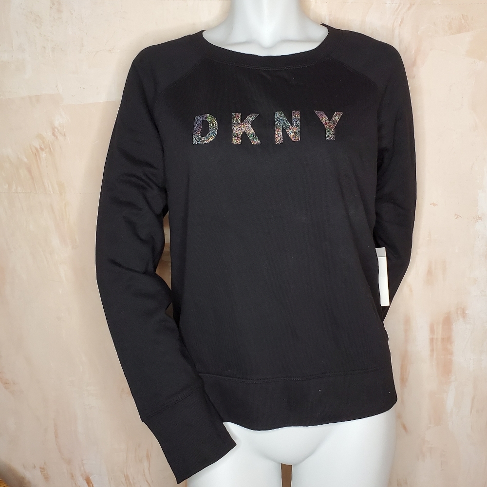 Medium DKNY Sparkly Logo Crewneck Sweater